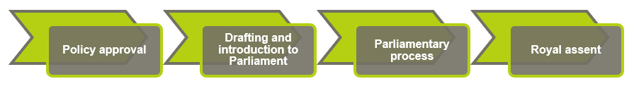 Process to create an act of parliament