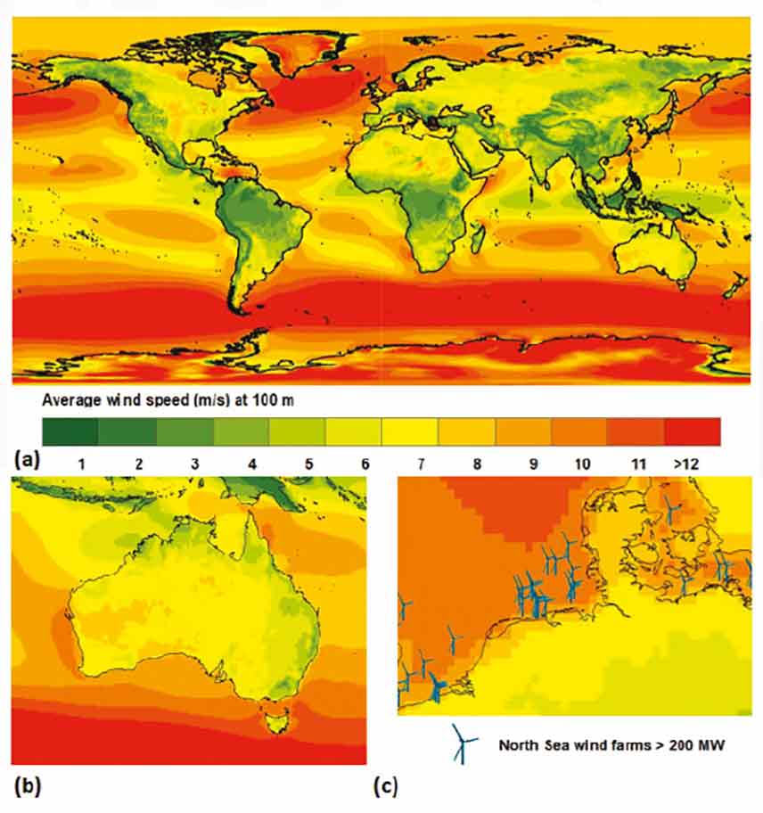 Average wind speed